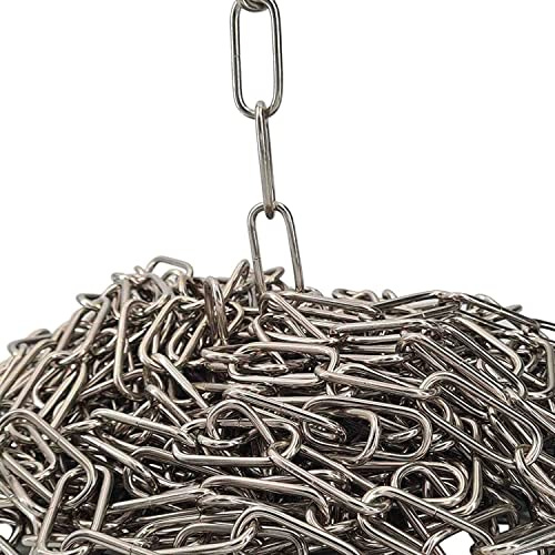 3m Eisenkette Silber ø 3,8mm glatt Kette Ringkette Leuchtenkette vernickelt Tragkraft 20 kg