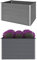 JUNZAI Garten-Hochbeet, Pflanzkübel, Kräuterbeet, Hochbeete-kit, Schneckenzaun, Pflanztrog, Pflanzgefäße, Pflanzfolie Für Hochbeet,Teichbecken, WPC 150x100x91 cm Grau