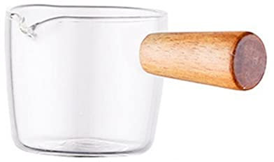 LSSEDA Creamer Jug,Churn Jug,Practical Western Food Sauce Dispenser Transparent Mini Milk Coffee Pot Seasoning Maple Syrup Tray Milk(Color:50ml) (Color : 100ml)