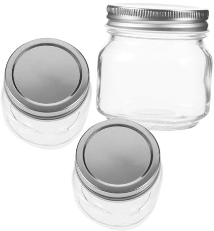 MAGICLULU 3St Versiegeltes Glas Vorratsgläser für Marmelade Honigkonserven Glasgefäß mit Deckel Süßigkeitenspender Einmachglas Gewürztöpfe Vakuum kann Glasflasche Vorratsdose Honig Flasche