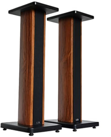 Supporti per Altoparlanti Supporto per Altoparlanti da Scaffale Professionale da Pavimento in Legno Massello Supporto Audio da Pavimento può Essere Riempito con Sabbia (Color : Brown, S : 15cm/5.9in