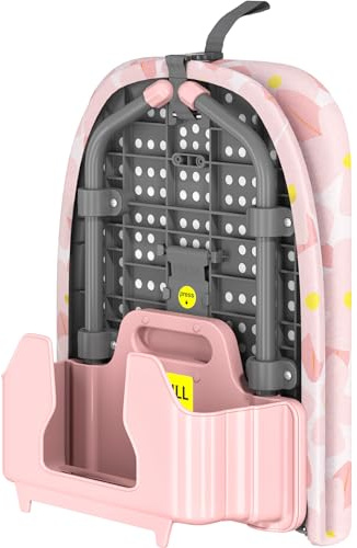 APEXCHASER Small Ironing Board with Iron Holder, Compact Iron Board with Non-Slip Feet, Portable Tabletop Ironing Board with Cotton Cover for Small Spaces and Travel, Pink
