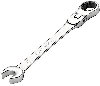 Llaves Fijas Llave de carraca combinada, con cabeza flexible, herramienta de carraca de doble propósito, juego de combinación de carraca. Herramientas de mano de coche Llaves Combinadas ( Tamaño : 7mm