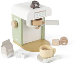 Dantoy - Ensemble de machines à expresso en bois - Jeu de rôle - Jouet en bois - Avec accessoires - 3 ans et +