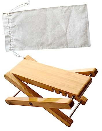 TOYANDONA Klappbarer Gitarrenstuhl Aus Holz Verstellbar Und Tragbar Mit Aufbewahrungstasche Für Lange Spielzeiten Und Einfache Handhabung Sicher Und Praktisch