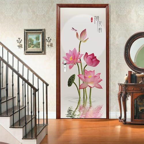 3D Türtapete Selbstklebend 90 X 200 Cm Diy Wandbild Pvc Wasserdicht Pvc Türtattoos Türposter Türaufkleber Fototapete Türfolie Für Tür,Wohnzimmer,Schlafzimmer,Küche Toilette -218626-86230