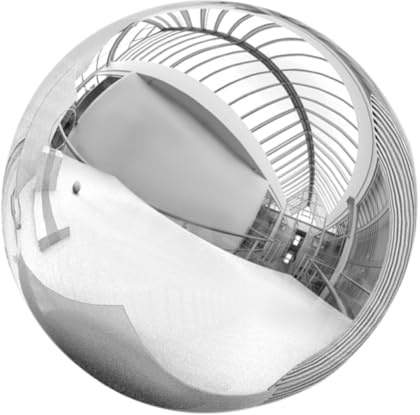Gartenspiegelkugel 1 Stück aus Edelstahl, Silber Glänzend, Reflektierend | Gartenkugeln für Außen, Outdoor Deko für Garten und Küche, Einfache Form, Bruchsicher