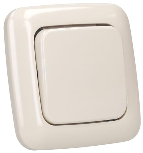 Busch-Jaeger Busch-Duro 2000 SI Wechselschalter-Set mit 1-fach Rahmen | 1× 2000/6 US Wechselschalter + 1× 2506-212 Wippe + 1× 2511-212 Abdeckrahmen