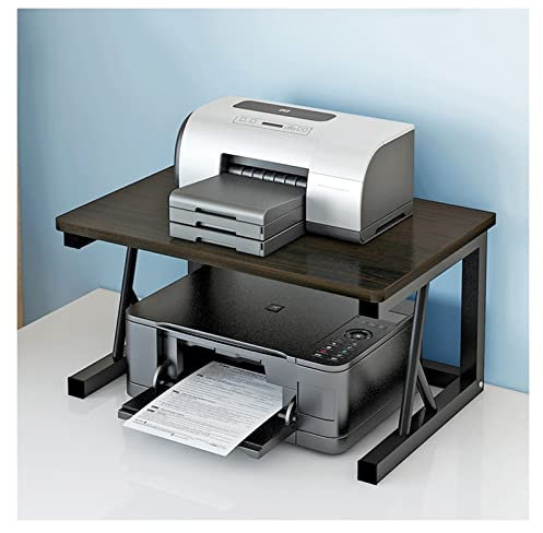 Druckertisch, Druckerhalterung, doppelschichtiges Gestell, Faxgerät-Schreibtischgestell, Desktop-Drucker für zu Hause, Aufbewahrung und Organisation im Büro auf kleinem Raum, Druckerständer (C)
