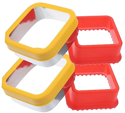 Cabilock 2Pcs Heart-Shaped Stainless Steel Cookie and Sandwich Cutter Set with Non-Stick Cutting Edges, Heat-Resistant Baking Mold for DIY Breakfast and Bread Making
