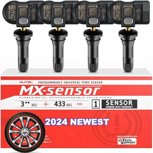 Autel TPMS Sensor 2en1 MX-Sensor, Sistema Monitoraggio Pressione Pneumatici a Pressione a 1 Sensore Capteur, Sensore TPMS Wireless Programmabile e Clonabile a Livello OE per Tutti Veico