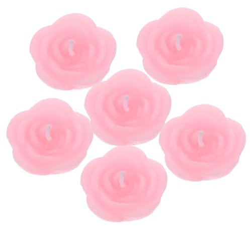 Lamp 12 Piezas Velas Candelitas Candelita Rosa Velas Impermeables Velas Artesanales Velas Rosas Luces de Rosas Flotantes Velas de Té Rosa Velas Candelita LED Velas sin Llama Candelita Perfumada Lamp