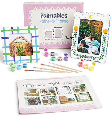 Pott’d Paint-a-Frame Kit de Pintura en Cerámica - Set DIY de Marcos de Fotos Personalizados - Incluye Marcos, Pinturas y Guía Paso a Paso