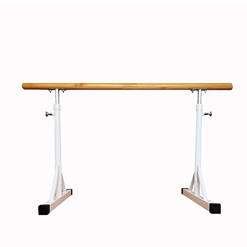 CWCQGH Tragbare Ballettstange für Zuhause, verstellbare Ballettstange aus Holz zum Tanzen, Dehnen, Ballettausrüstung für Kinder oder Erwachsene,White 100CM