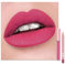 Rose Red Lipgloss Set, Pink Lipstick Lip Liner Pencil, 2 in 1 Liquid Lips Gloss Stain, Nude Long-Lasting Tinted Balm, Smudge-Proof Stick Lipliner Pen Kit, Makeup Gift for Women