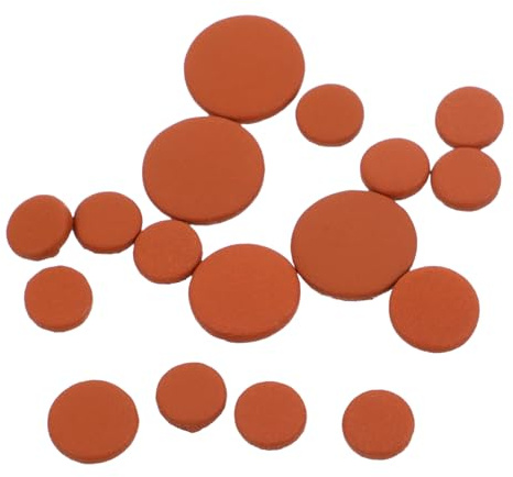 17 Stück Klarinetten Lederpolster Ersatzpolstersatz Rot | Klarinette, Echtes Leder, Komfortabler Kontakt und Stabile Stütze, Reparaturzubehör für Holzblasinstrumente