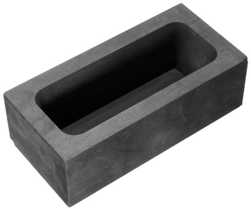 Graphitform Gussform 150g, Graphite Mold Schmelzform für Gold Silber, Graphit Barrenform Gießform Schmelztiegel zum Schmelzen Gießen Metall, Schwarz