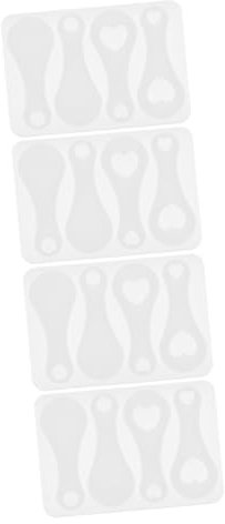 VILLFUL 4pcs Silicone Token Mold for Trolley Coins DIY Trolley Mold for Shopping Cart Tokens for Key Ring Crafts