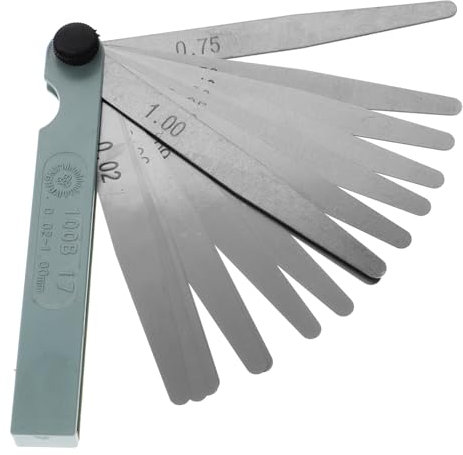 Alipis 1 Set Spessimetri Inossidabile per Misurazione Gap Valvole Strumento Misura Spessore per Riparazioni Auto con Design Portatile e Preciso