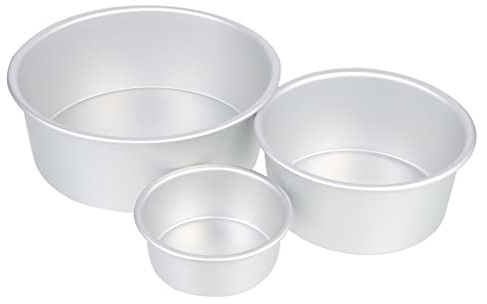 GLEAVI 3Piezas Molde de Pastel Moldes Redondos Desmontables para Hornear Pasteles y Mousse Antiadherente y Duradero para Postres