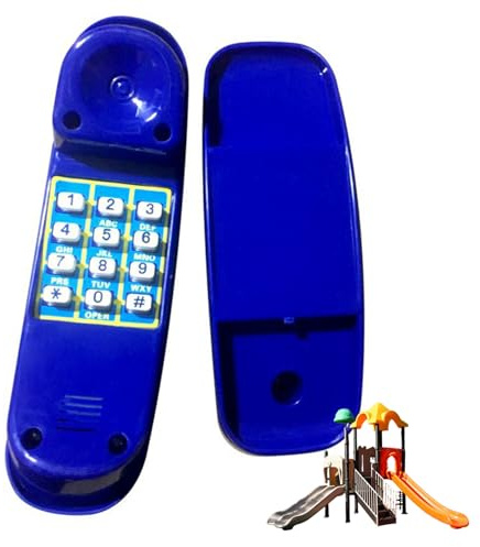 Porgeel Leksakstelefon med sifferknapp plast barntelefon lätt och realistisk gör låtsas spela