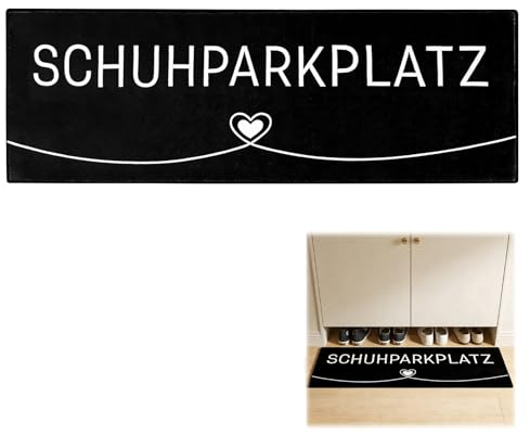 SERYUUT Schuhparkplatz Fußmatte Schuhmatte – Eingangsmatte rutschfeste Schmutzfangmatte für Eingang & Indoor Outdoor – Waschbar, Anti-Rutsch, Groß 100x35 cm für Wohnung, Haustür, Küche, Bad