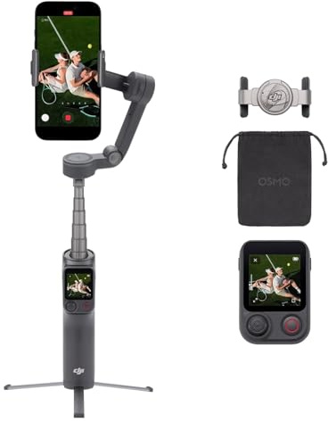 DJI Estabilizador Osmo Mobile 8P Standard Combo para iPhone y Android, Control Remoto, Seguimiento Nativo, Brazo Extensible y trípode Integrados, batería de 10 h, Robusta estabilización en 3 Ejes