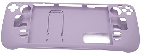 ZJchao Skin Stream Clear [2024 Upgrade]Kickstand Case for Steam Deck - Full, Ergonomic Design, Hands- Stand - Compatible with Steam Deck Accessories (Purple)