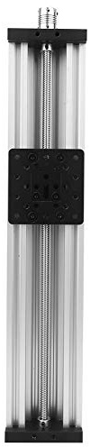 Guida di scorrimento lineare Tabella 8mm Vite a ricircolo di sfere Guida di movimento Guida in lega di alluminio CNC Attuatore di fase guida lineare per stampante 3D(400mm-Argento)