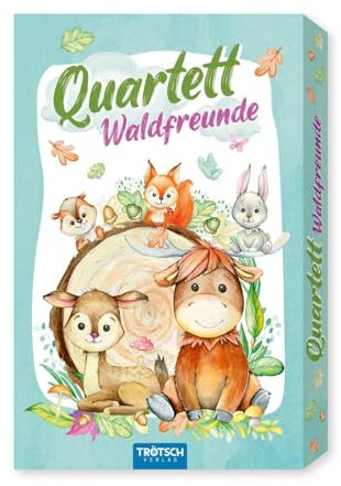 TRÖTSCH - Quartett Spiel Waldfreunde : Kartenspiel Gedächtnisspiel Lernspiel