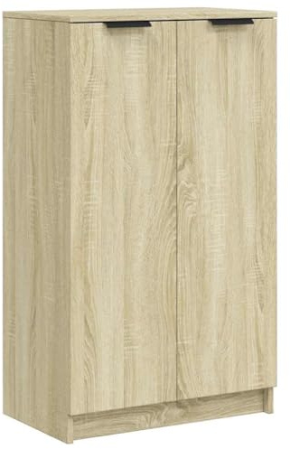 vidaXL Armoire à Chaussures Armoire de Couloir Organisateur Meuble de Rangement Maison Intérieur Chêne Sonoma 59x35x100,5cm Bois d'Ingénierie