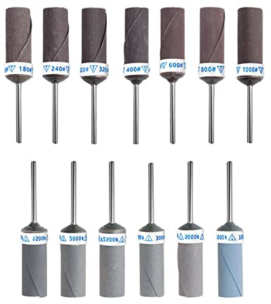 2.35mm Shank Grit 180-7000 Sandpaper Bar Rod Sanding Wet Dry Polishing Grinding Heads Wheel Jewelry Grinder Tools Sand Paper Barrels for Nail Drill