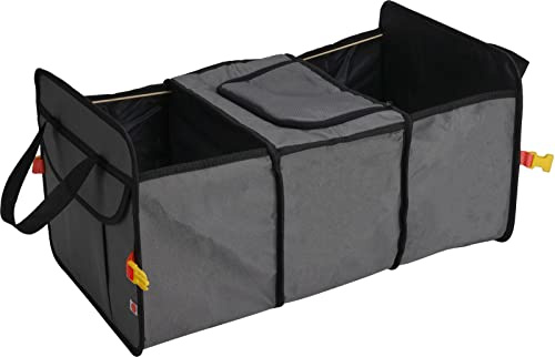 Niceey Shell Kofferraum Organizer XL - Stabiler Auto Organizer - Kofferraum Aufbewahrungsbox - Faltbar - Multifunktional - Klettverschluss - Schwarz