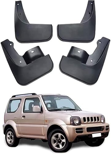 CYSJ 4 Pezzi Auto Paraspruzzi Anteriori e Posteriori Guardie Splash Parafango per Suzuki Jimny 2005-2018, Car Accessori