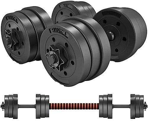 Kurzhanteln Hanteln Gym Ausrüstung Einstellbare Langhantel Hantel Dual-Use-Arm Übung Training Gerät Haushalt Hantel Hantel Set Hantel Workout (Color : Nero, Size : 30kg(15kg*2))