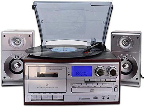 ROLTIN Grammofono Retro Macchina Multifunzione per Dischi in Vinile Moderna casa Soggiorno Lettore di Cassette Radio CD Stereo Bluetooth in Stile Europeo