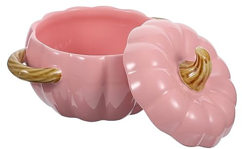 DECHOUS Tazón De Calabaza Cerámica Decorativo Para Sopas y Postres Para Servir