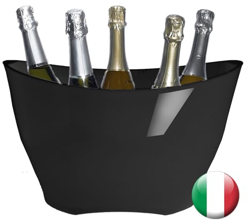 Euposia - EVENT COLLECTION - PMMA akrylflaska - upp till 6 standardflaskor eller 2 Magnum - Mod. ICEBERG 6–13,5 liter. - Tillverkad i Italien (svart)