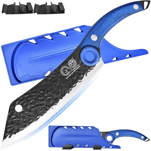 XYJ Coltello da cuoco, acciaio ad alto tenore di carbonio, forgiato a mano 8 pollici giapponese affettatrice per il taglio della carne, mannaia di carne vegetale, affettatrice coltello da cucina