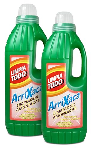 Arrixaca Limpiador Amoniacal 2 Litros | Limpiatodo con Amoniaco | Desengrasa, Limpia y Abrillanta | Limpiatodo con Amoniaco, Desengrasa, Limpia y Abrillanta