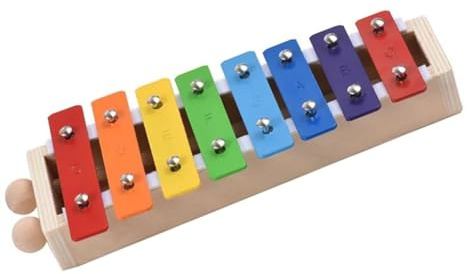8 Tasten Kompaktes Xylophon Glockenspiel Mit Holzschlägeln Schlaginstrument Für Spieler Und Lernende