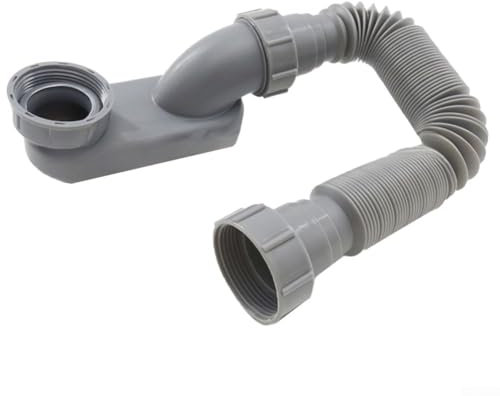 Tuyau d'évacuation de baignoire et douche, profil bas, en ABS, siphon plat P pour baignoire