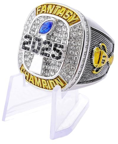 guancrown Fantasy Football Championship Ring 2025 Award Prize Trophy Sports Winner FFL Champion Ring