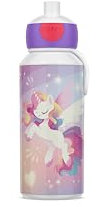 Mepal - Trinkflasche Pop-up Campus - Wasserflasche - Auslaufsichere Flasche für die Schule - Wiederverwendbar - BPA-frei & Spülmaschinenfest - 400 ml - Unicorn Glow