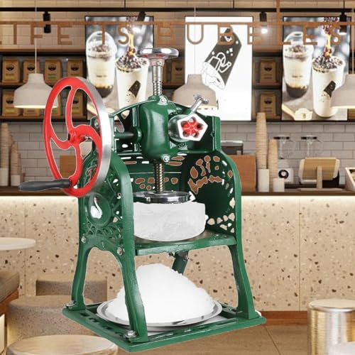 Ice Crusher Machine for Home and Commercial Use,Manual Ice Crusher Shaver Machine,Snow Ice Shaver Machine,Easy to Clean,Easy and Labor-Saving