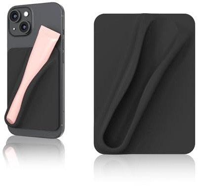 Vilbocr Handyhülle mit Lipgloss-Halter für iPhone & Android, Schwarz | Lipgloss-Schutzhülle, Lippen-Glasur Handyhülle