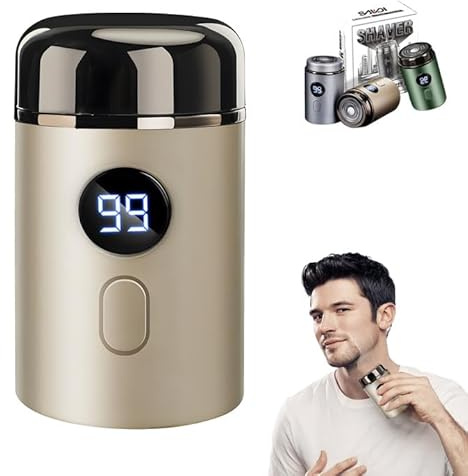ZITUZY Mini Portable Electric Shaver,Neuester Tragbarer Elektrischer Mini-Rasierer，Mini Electric Shaver, USB Waschbarer Reise-Nass-Trockenrasierer für Damen Herren (Champagner-Gold)