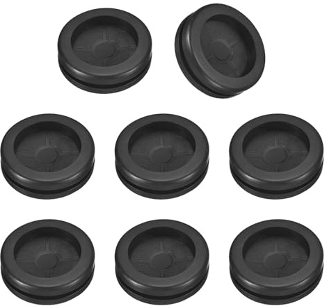 QUARKZMAN 10Pcs Pasacables Arandelas de Goma Tapones de Agujero Negro | de Doble Lado Anillo de Junta, para Agujero de 1-7/8 (47mm) 1-7/16 (36mm) ID, para Protección de Cable