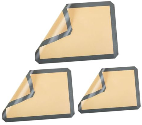 CONGARTENO 3piezas Alfombrilla De Silicona Para Hornear Doble Cara Resistente Al Calor Esterilla Antiadherente Unidades