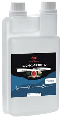 BHK Teichklar Aktiv für klares Teichwasser und schnelle Wirkung gegen Trübung - Teichklar bindet Schwebstoffe für Gartenteich und Koiteich – 250 ml